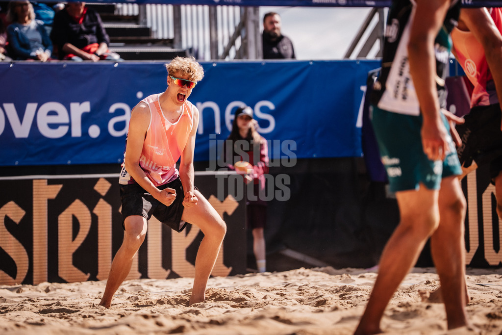 Beachvolleyball | Männer | Allianz German Beach Tour 2025 | Tourstop Düsseldorf | 08.05.2025 | Tamo Wüst jubelt