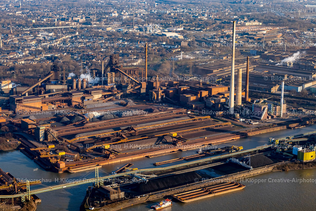 Luftbild Duisburg Stahl 439A7527 | Luftbildfotografie Technische Anlagen und Produktionshallen des Stahlwerkes Schwelgern - Realisiert mit Pictrs.com