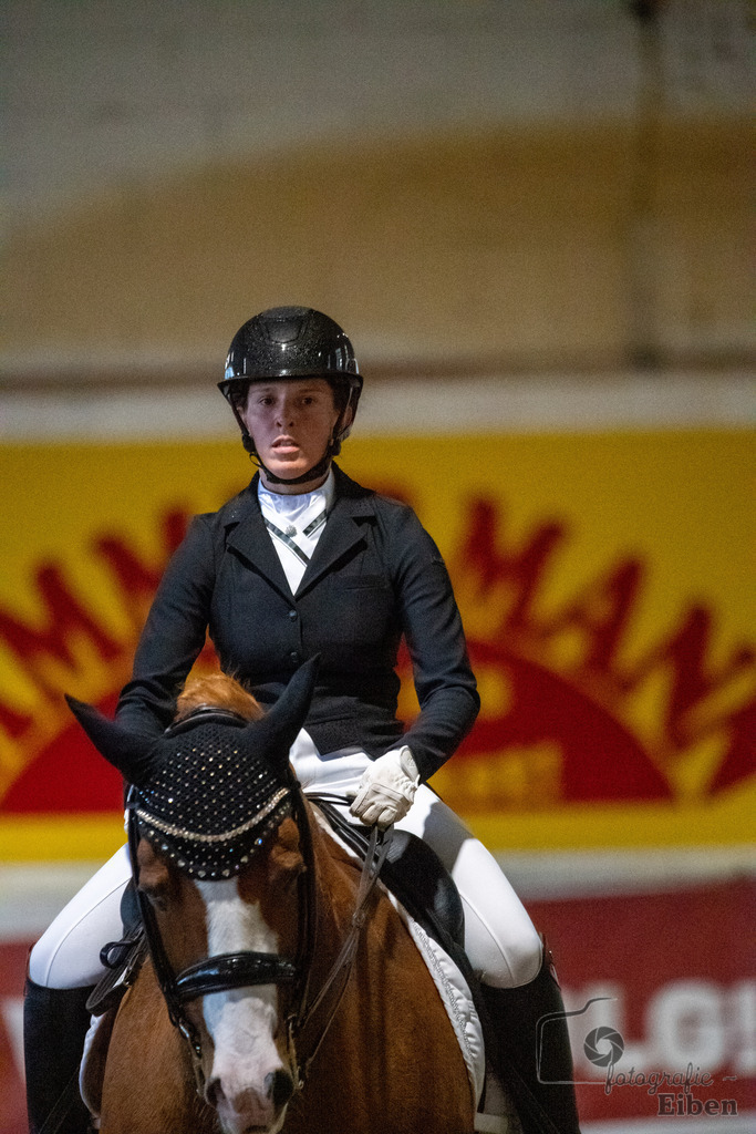 Helle Nymphenburger Dressurtage | Sophie-Celine-Viktoria Richter auf dem Pferd Palinkas Red (Startnummer 319); Helle Nymphenburger Dressurtage am 01.10.2023; in Bad Zwischen (RC Helle), Photo: Philip Eiben 2023 - Realisiert mit Pictrs.com
