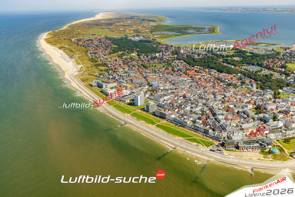 Luftaufnahme der Stadt Norderney - Die Luftaufnahme wurde 2025 vom UL-Flugzeug heraus erstellt ( keine Drohne ) - Hochauflösende Luftaufnahme - für professionelle Ausdrucke geeignet. Die Geschenkidee !Hier alle&nbsp;Infos zur Lizenzierung der LuftaufnahmeWir fliegen auch dieses Jahr wieder in Ihre Region um Luftbilder zu erstellen.- Luftbild anfragen
