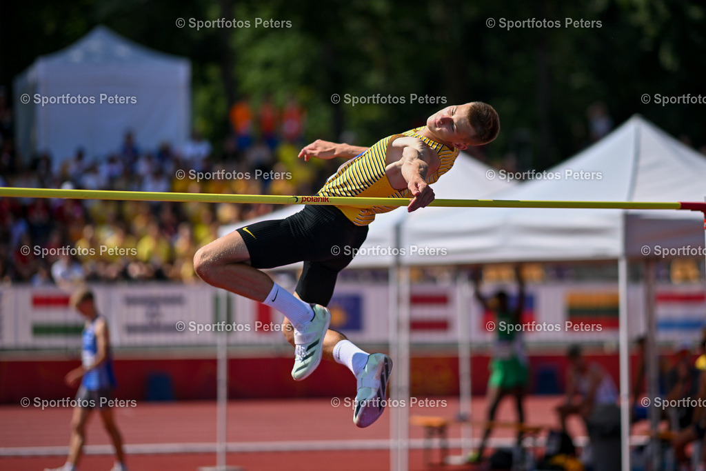 U18 EM - Tag 4_17 | European Athletics U18 Championships am 21.07.2024 in Banska Brystica; Hochsprung, Theo Hellwig.Foto: Kai Peters - Realisiert mit Pictrs.com