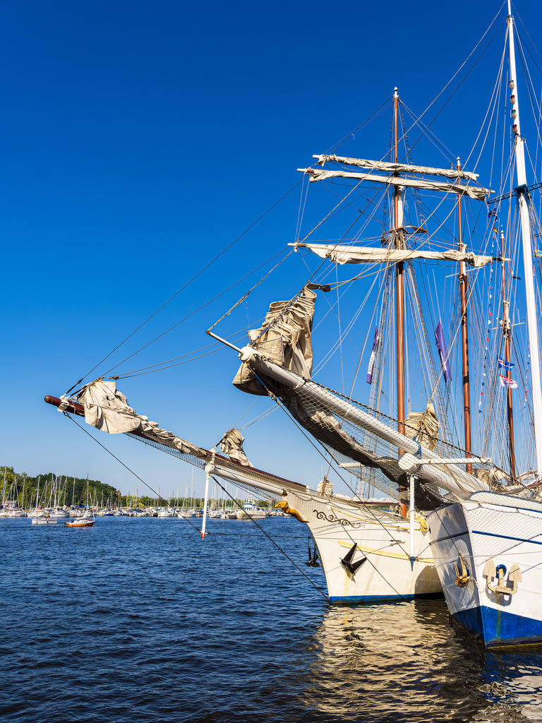 Segelschiffe auf der Warnow während der Hanse Sail in Rostock | Segelschiffe auf der Warnow während der Hanse Sail in Rostock.