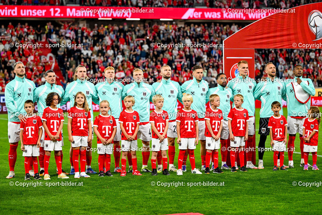 AUT, Uefa WM-Qualifikation 2026 - Oesterreich vs Zypern | 06.9.2025, Raiffeisen Arena Linz, AUT, WM-Qualifikation Uefa WM 2026 - Oesterreich vs Zypern, im Bild Team Austria (AUT)