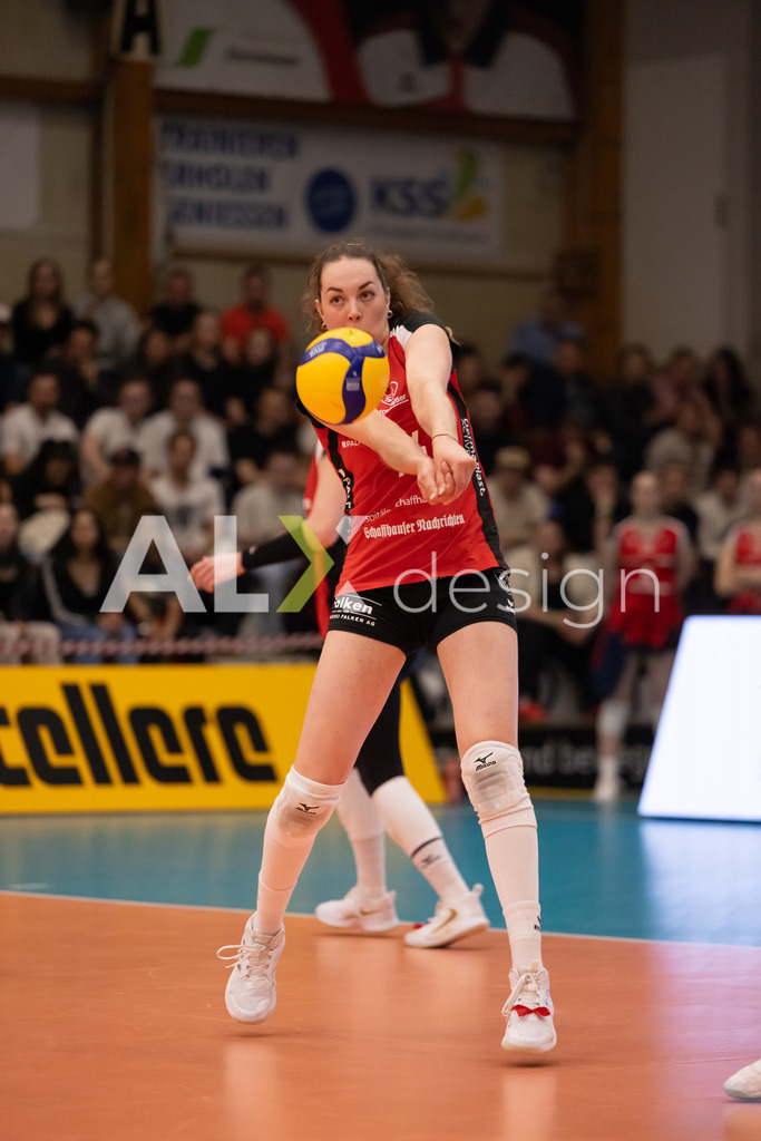 Volleyball I Frauen I Saison 2025-2026 I Volleyball NLA | Women I  Playoffs Finals 2/5 I  VC Kanti Schaffhausen - viteos NUC I  10.04.2026 | 14 Josipa Marković (HR) (VC Kanti Schaffhausen) – Aussen - Realisiert mit Pictrs.com