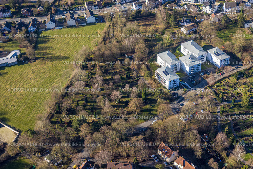 Dortmund240101298 | Luftbild, Neubau Wohnhäuser Limburger Postweg am evang.  Friedhof, Verkehrssituation, Wellinghofen, Dortmund, Ruhrgebiet, Nordrhein-Westfalen, Deutschland