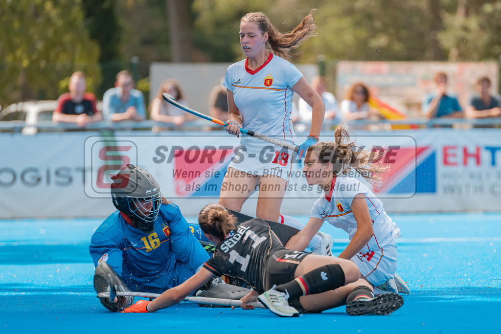 HK_20230715_102662 | Euro Hockey WU18 SF2 Spain vs Germany Championship Girls &amp; Boys am 15.7.2023 CHTC , Krefeld ,