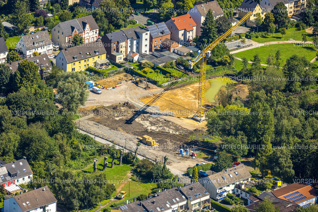 Witten230800260 | Luftbild, Park der Generationen, Baustelle für neues Bildungsquartier, Annen, Witten, Ruhrgebiet, Nordrhein-Westfalen, Deutschland