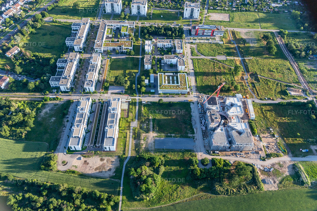 Luftbild: Technologiepark im Ortsteil Rintheim in Karlsruhe im Bundesland Baden-Württemberg in Deutschland. Foto: IMG_115212.jpg vom 13.06.2019 durch Werner Riehm/FLY-FOTO.de