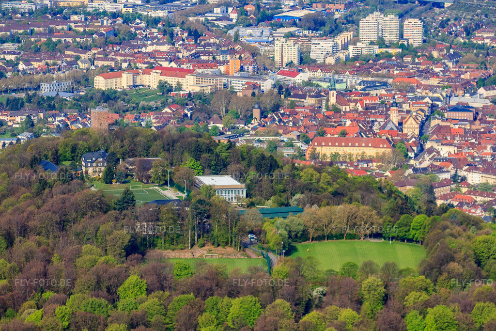 Luftbild: Sportschule Schöneck im Ortsteil Durlach in Karlsruhe im Bundesland Baden-Württemberg in Deutschland. Foto: IMG_25944.jpg vom 23.04.2010 durch Werner Riehm/FLY-FOTO.deStart&nbsp; | &nbsp;Sportschule Schöneck
