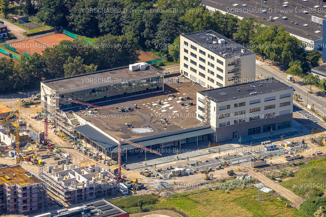 Herne240803485 | Luftbild, Kaiserquartier Herne, Baustelle mit Neubau einer Wohnanlage und Wohnsiedlung, Baukau, Herne, Ruhrgebiet, Nordrhein-Westfalen, Deutschland