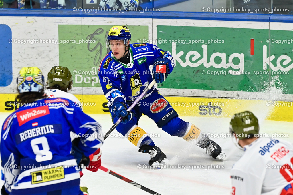 EC VSV vs. HC Bozen 16.2.2024 | #42 LANZINGER Benjamin,  EC VSV vs. HC Bozen 16.2.2024, EC VSV vs. HC Bozen 16.2.2024 am 16.02.2024 in Villach (Stadthalle Villach), Austria, (Photo by Bernd Stefan)