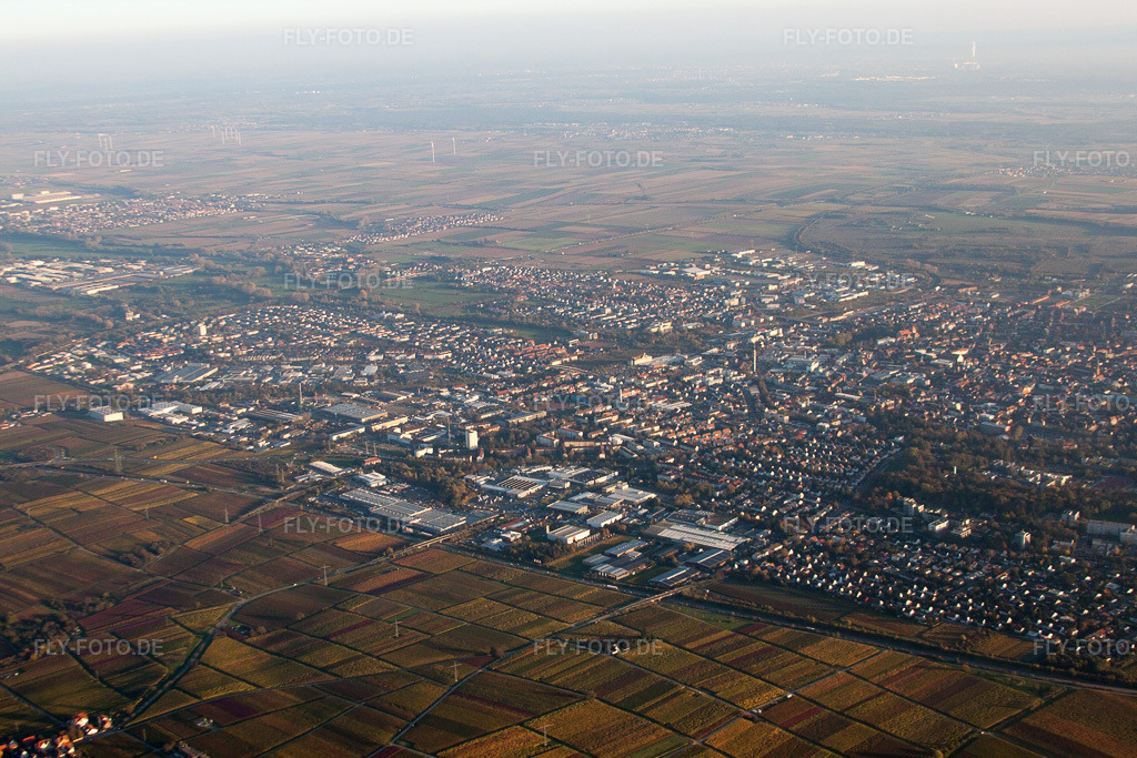 Luftbild: Landau von Norden in Landau in der Pfalz im Bundesland Rheinland-Pfalz in Deutschland.Foto: IMG_60767.jpg vom 31.10.2013 durch Werner Riehm/FLY-FOTO.deAuflösung des Originals: 4752 x 3168 px