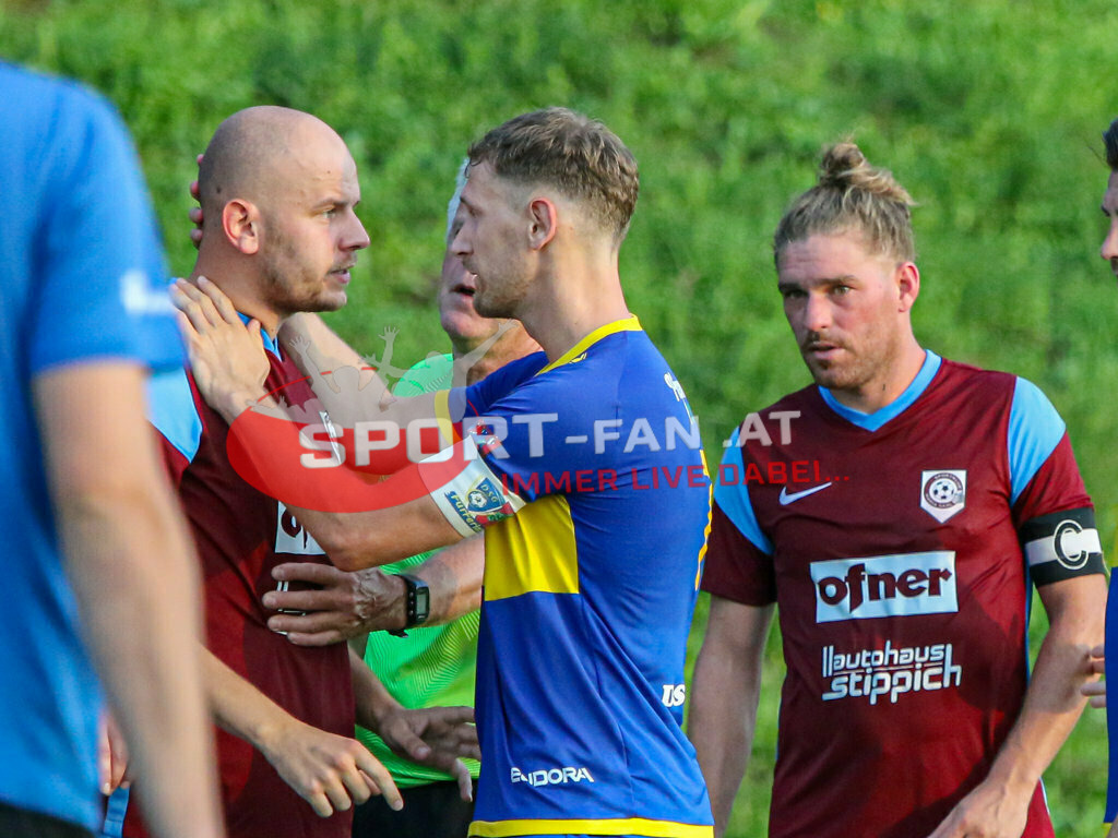 SK Maria Saal - DSG Ferlach 2-3, Unterliga Ost | Nenad Popovic (SK Maria Saal #8) Daniel Wernig (SK Maria Saal,K #23) SK Maria Saal - DSG Ferlach 2-3 am 22.08.2023 in Maria Saal
(Sportplatz), Austria, (Photo by Ernst Krawagner sport-fan.at) - Realisiert mit Pictrs.com