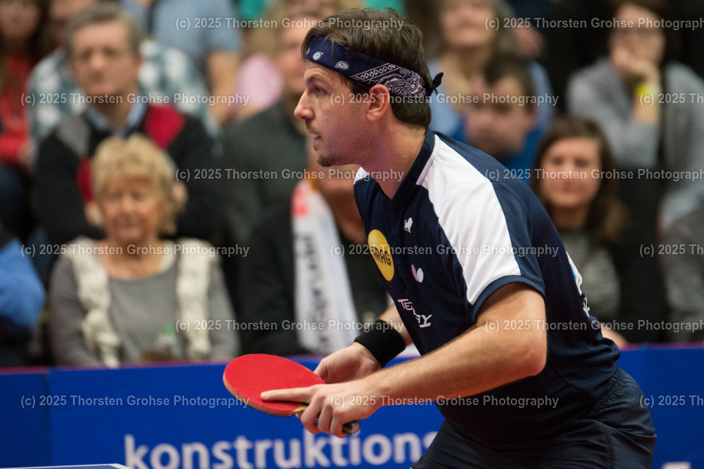 TTBL TTC Fulda-Maberzell vs. Borussia Duesseldorf | Timo BOLL (Borussia Duesseldorfl); TTBL TTC Fulda-Maberzell vs. Borussia Duesseldorf, Tischtennis-Bundesliga - 12. Spieltag am 21.01.2018 in der Hubtex Arena in Fulda, (Deutschland) - Realisiert mit Pictrs.com