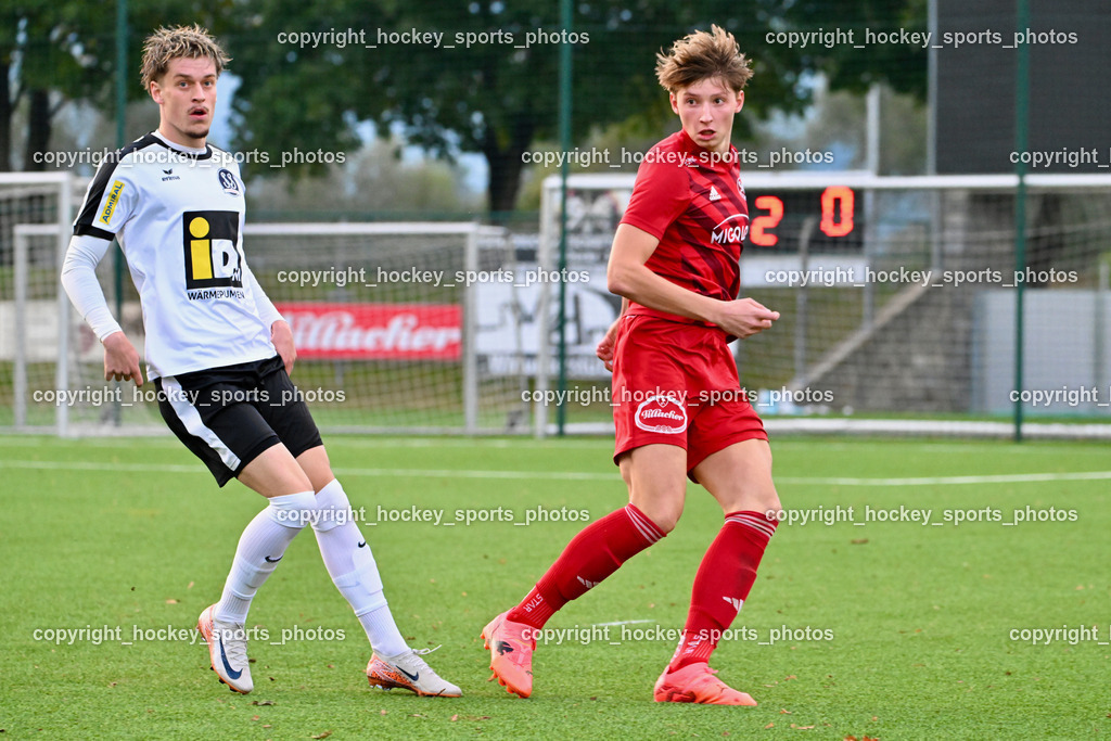 SV Spittal 1921 vs. SV St. Jakob  | #10 Adrian Steurer SV Spittal, #5 Florian Rappitsch St.Jakob, SV Spittal 1921 vs. SV St. Jakob , SV Spittal 1921 vs. SV St. Jakob  am 20.09.2024 in Spittal an der Drau (Goldeck Stadion), Austria, (Photo by Bernd Stefan)