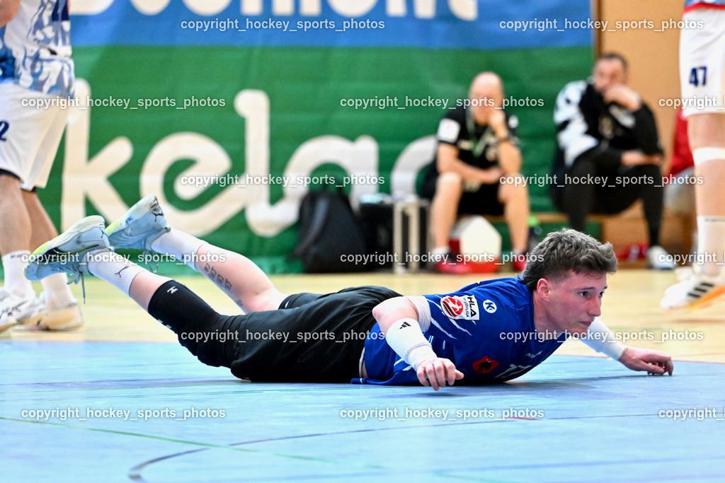 SC Ferlach vs. ALPA HC Hard | #17 PAVLOV Hari SC Ferlach, SC Ferlach vs. ALPA HC Hard, SC Ferlach vs. ALPA HC Hard am 30.04.2024 in Ferlach (Ballspielhalle Ferlach), Austria, (Photo by Bernd Stefan)