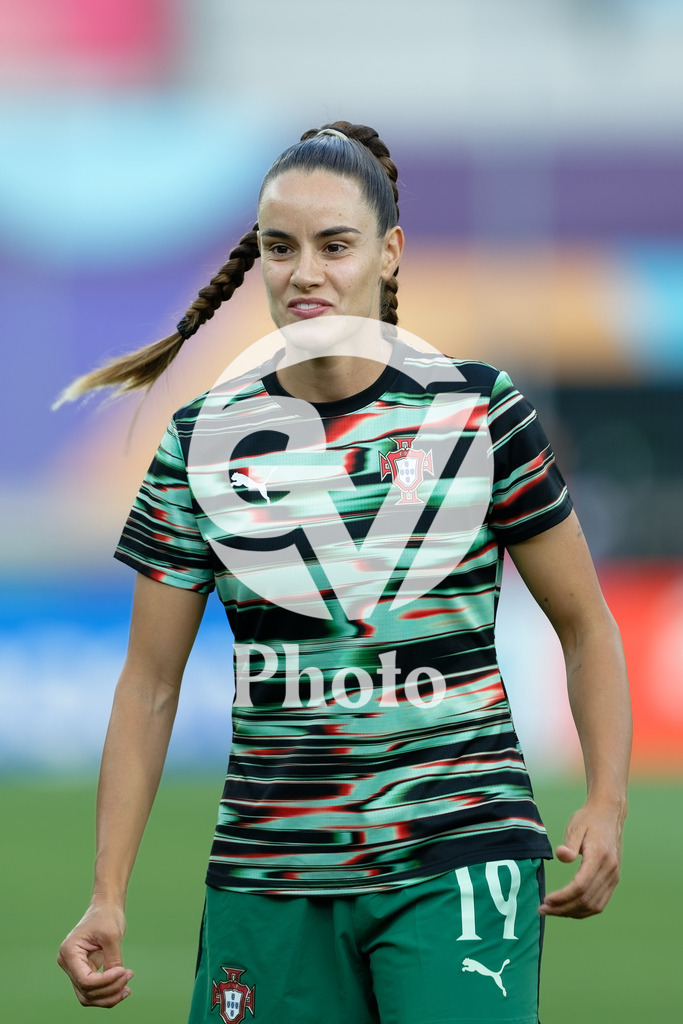 Portugal v Belgium: UEFA Women's EURO 2025 Group B | SION, SWITZERLAND - JULY 11: Diana Gomes of Portugal during warm-up before the UEFA Women's EURO 2025 Group B match between Portugal and Belgium at Stade de Tourbillon on July 11, 2025 in Sion, Switzerland. (Photo by Giuseppe Velletri/Sports Press Photo/Getty Images)