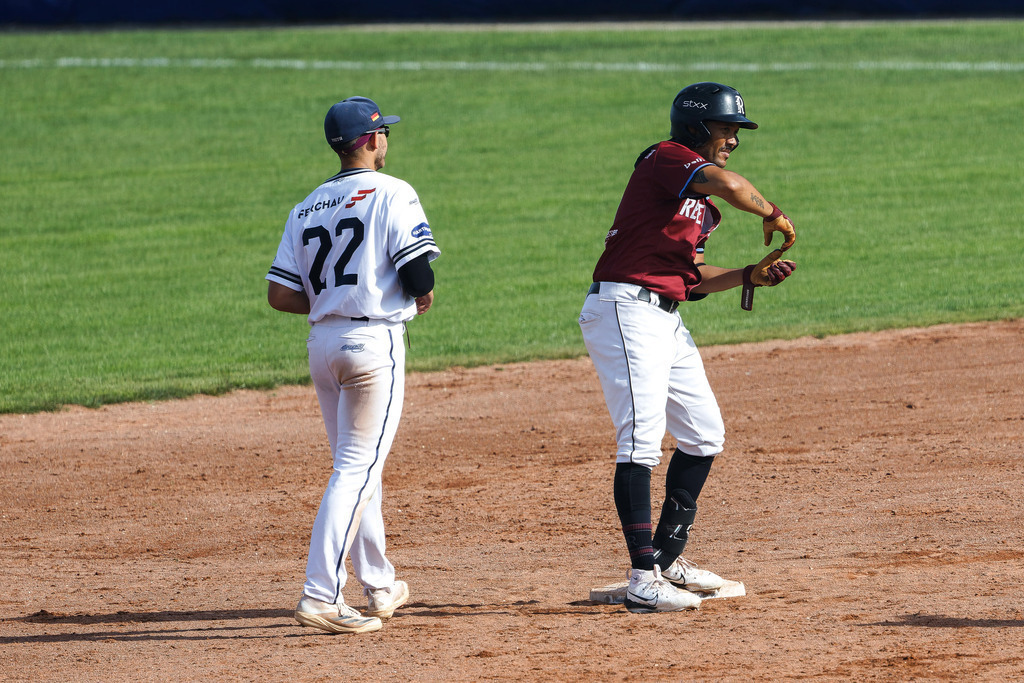 HEIREG_250907_6422 | Baseball-Bundesliga, Deutsche Meisterschaft, DBL, Guggenberger Legionäre vs. Heidenheim Heideköpfe, Spiel 4, Heidenheim, Regensburg, HellensteinEnergie Ballpark - Realisiert mit Pictrs.com