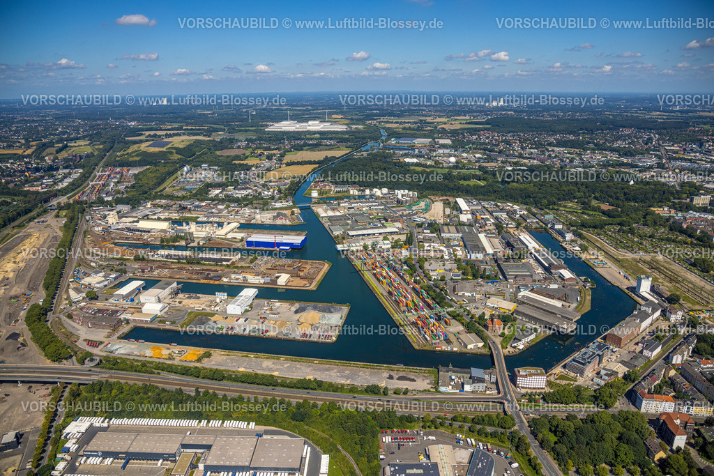 Dortmund240800999 | Luftbild, Hafen Dortmund Gesamtansicht, Hafen, Dortmund, Ruhrgebiet, Nordrhein-Westfalen, Deutschland