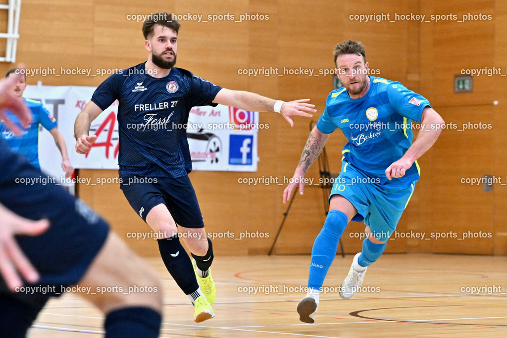 LPSV Kärnten vs. Futsal Versli Klagenfurt | #92 Elvir Dubinovic LPSV-Kärnten, #10 Denis Totoskovic versli.at Klagenfurt, LPSV Kärnten vs. Futsal Versli Klagenfurt, LPSV Kärnten vs. Futsal Versli Klagenfurt am 01.02.2026 in Villach (Ballspielhalle St. Martin), Austria, (Photo by Bernd Stefan)