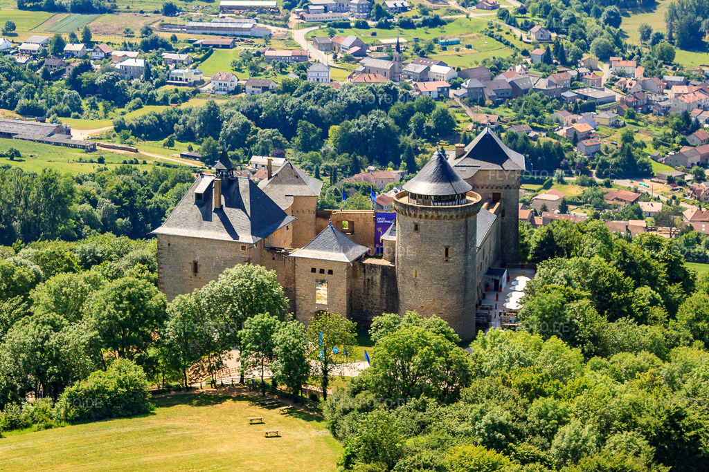 Luftbild: Château de Malbrouck in Manderen im Bundesland Moselle in Frankreich.Foto: IMG_29636.jpg vom 27.06.2010 durch Werner Riehm/FLY-FOTO.deAuflösung des Originals: 4456 x 2970 pxChâteau de Malbrouck - Moselle Culture