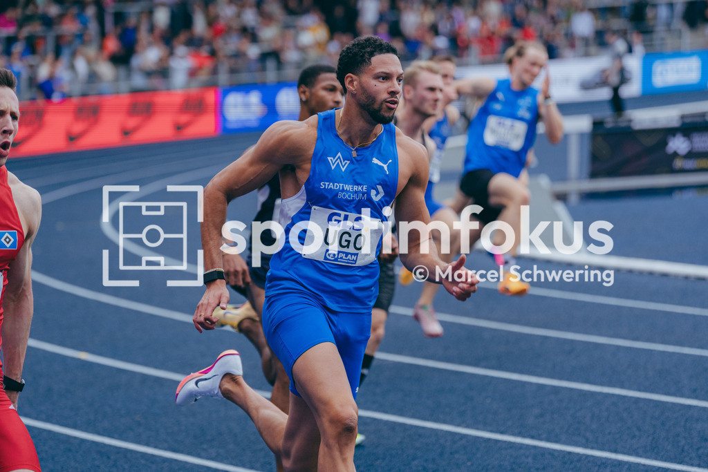 Deutsche Meisterschaften der Frauen und Männer 2026 | Kevin Ugo, TV Wattenscheid 01, 200-Meter-Lauf, Deutsche Meisterschaften der Frauen und Männer 2026, Lohrheidestadion Bochum-Wattenscheid, 26.07.2026. Foto: Marcel Schwering / sportimfokus - Realisiert mit Pictrs.com
