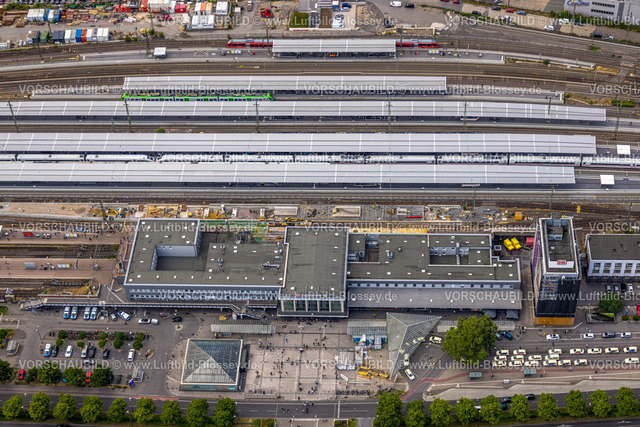 Dortmund230700228 | Luftbild, Hauptbahnhof Dortmund, Baustelle, Bahnsteige und Bahnhofsvorplatz, City, Dortmund, Ruhrgebiet, Nordrhein-Westfalen, Deutschland
