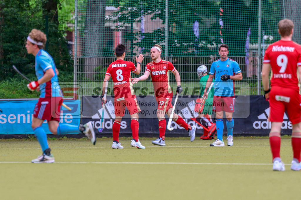 MJ_2023-05-07 - M - RWK - UHC-12 | Christopher Rühr (Rot-Weiss Köln #17) &amp; Florian Adrians (Rot-Weiss Köln #8), Rot-Weiss Köln - UHC Hamburg am 7.5.2023 im KTHC Hockeypark, Köln