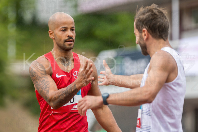 Para Heimspiel 7.0; Leverkusen, 18.07.2026 | LEVERKUSEN, GERMANY - JULY 18, 2026 :  Leon Schaefer (GER/TSV Bayer 04 Leverkusen) competing in the 100m during the Para Heimspiel 7.0 at Fritz Jacobi Sports Complex on July 18, 2026 in Leverkusen, Germany.
