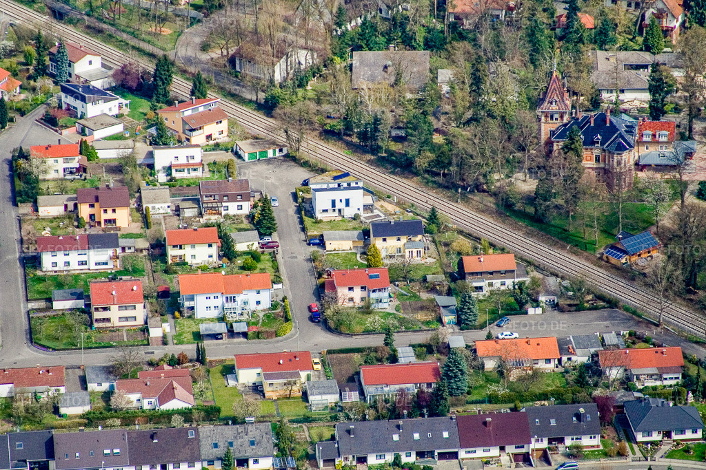 Luftbild: Germersheimer Straße in Jockgrim im Bundesland Rheinland-Pfalz in Deutschland. Foto: IMG_10261.jpg vom 08.04.2008 durch Werner Riehm/FLY-FOTO.de