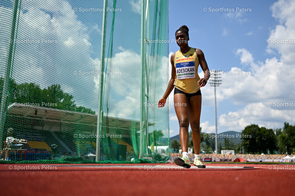 U18 EM - Tag 4_82 | European Athletics U18 Championships am 21.07.2024 in Banska Brystica; Diskuswurf, Favour Adesokan. Foto: Kai Peters - Realisiert mit Pictrs.com