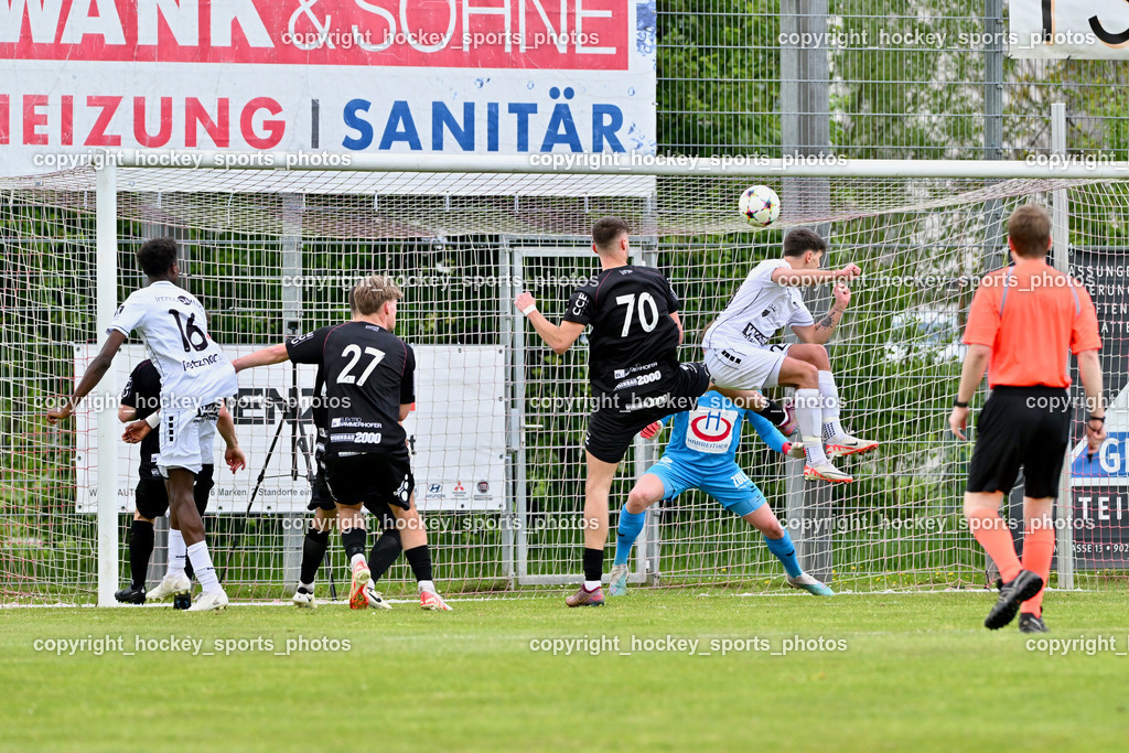 ASK Klagenfurt vs. SK Vorwärts Steyr 21.4.2024 | #16 Mersei Dieu Nsandi ASK Klagenfurt, #27 Paul Staudinger SK Vorwärts Steyr, #70 Milan Ziric SK Vorwärts Steyr, ASK Klagenfurt vs. SK Vorwärts Steyr 21.4.2024, ASK Klagenfurt vs. SK Vorwärts Steyr am 21.04.2024 in Klagenfurt (ASK Sportzentrum Fischl), Austria, (Photo by Bernd Stefan)