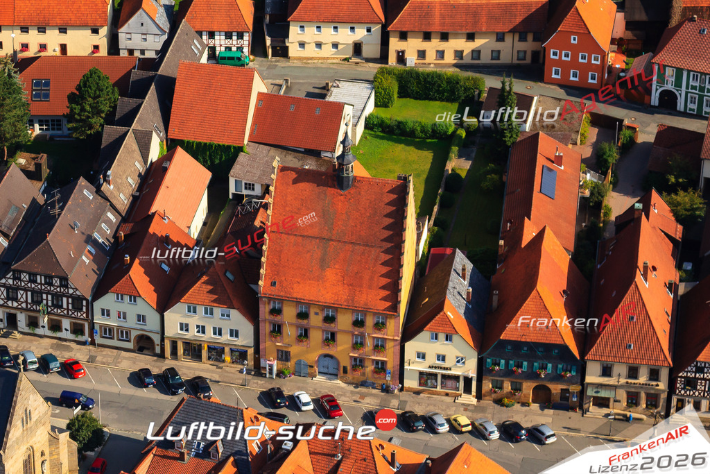 Die Luftaufnahme der Stadt Weismain wurde vom UL-Flugzeug heraus erstellt ( keine Drohne )- hohe Auflösung für beste Qualität