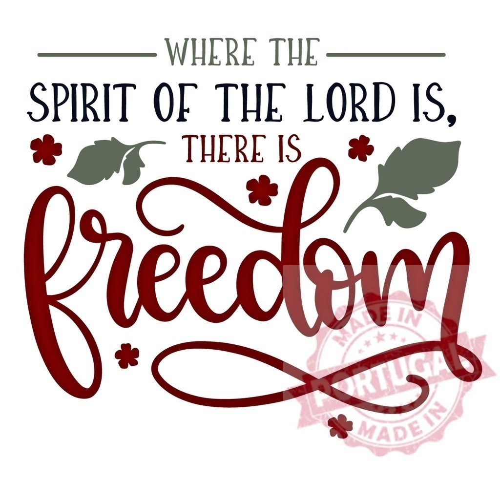 Christian Bible verse typography finding spiritual freedom | Christian quote Where the Spirit of the Lord is, there is freedom in decorative typography - Realisiert mit Pictrs.com