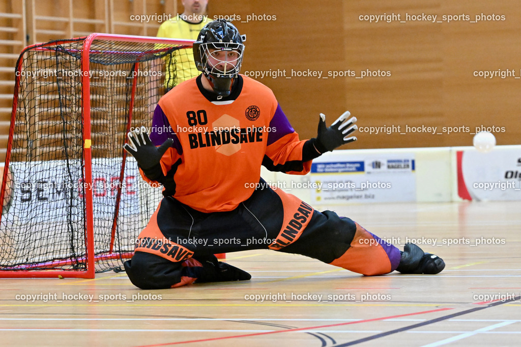 VSV Unihockey vs. Wiener Floorballferein 6.4.2024 | #80 Bernhard Bezucha Wiener Floorballverein, VSV Unihockey vs. Wiener Floorballferein 6.4.2024, VSV Unihockey vs. Wiener Floorballferein  am 06.04.2024 in Villach (Ballspielhalle St. Martin), Austria, (Photo by Bernd Stefan)