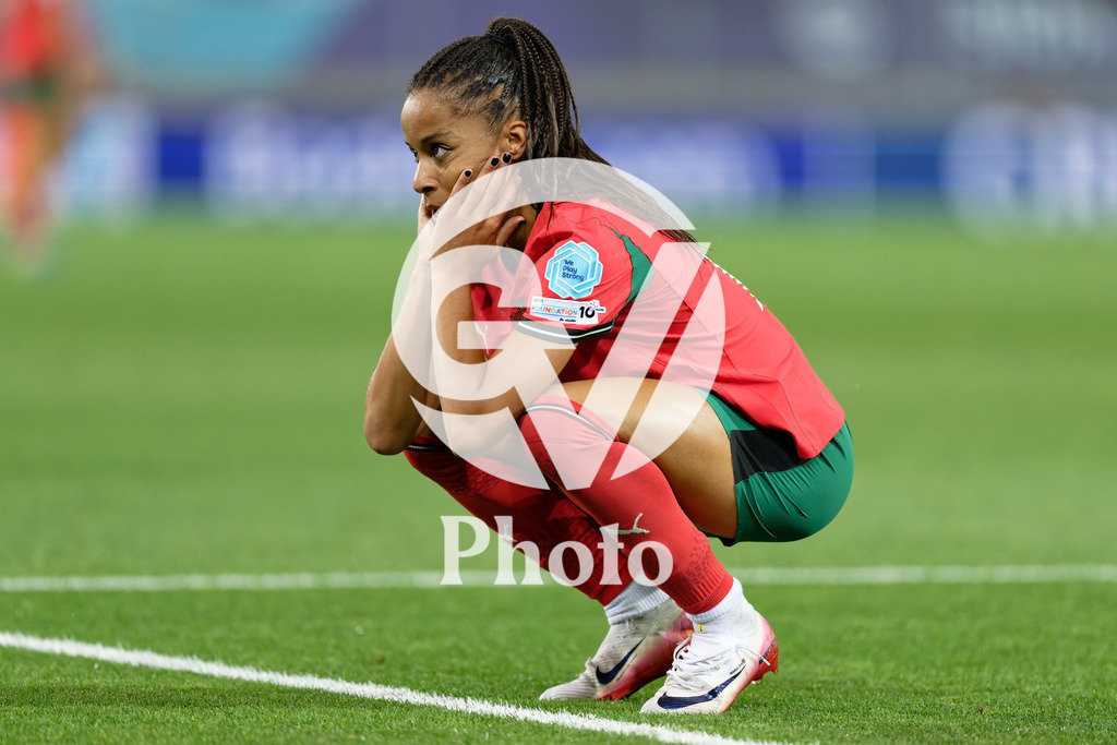 Portugal v Belgium: UEFA Women's EURO 2025 Group B | SION, SWITZERLAND - JULY 11: Jessica Silva of Portugal looks dejected after loosing  during the UEFA Women's EURO 2025 Group B match between Portugal and Belgium at Stade de Tourbillon on July 11, 2025 in Sion, Switzerland. (Photo by Giuseppe Velletri/Sports Press Photo/Getty Images)