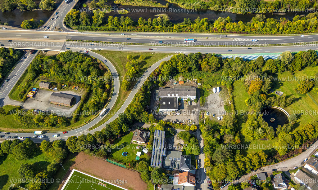 Arnsberg220903123 | Luftbild, Autobahnanschlussstelle Neheim, A46, Neheim, Arnsberg, Sauerland, Nordrhein-Westfalen, Deutschland