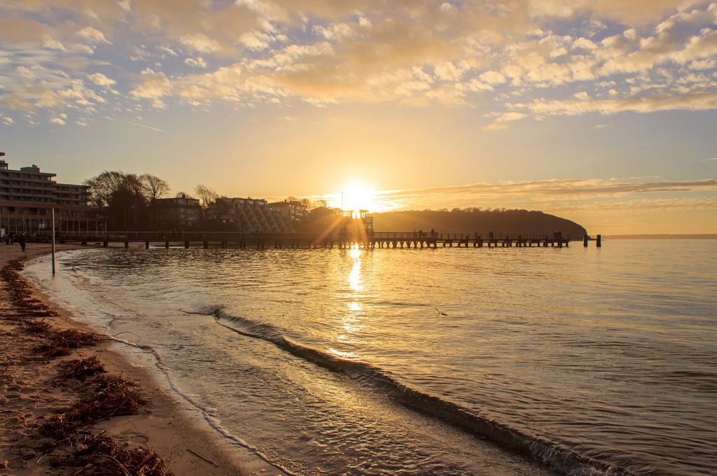 Strand in Glücksburg | Sonnenuntergang in Glücksburg - Realisiert mit Pictrs.com