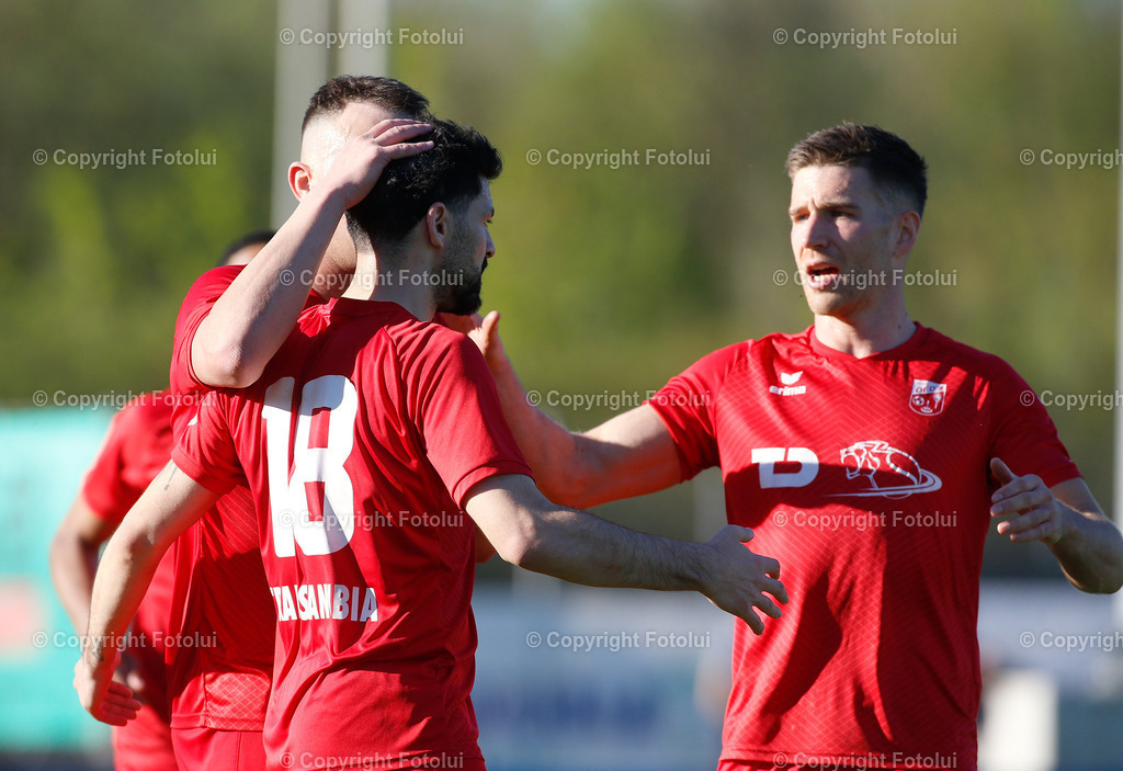 A_LUI-20250419_24 | SPORT FUSSBALL REGIIONALLIGAMITTE ASKOE OEDT-WAC AMATEURE 19.4.2025 IM BILD:TORSCHUETZE BUENYAMIN KARATAS,ARNE AMMERER UND NENAD VIDACKOVIC  (ALLE OEDT) FOTO:FOTOLUI