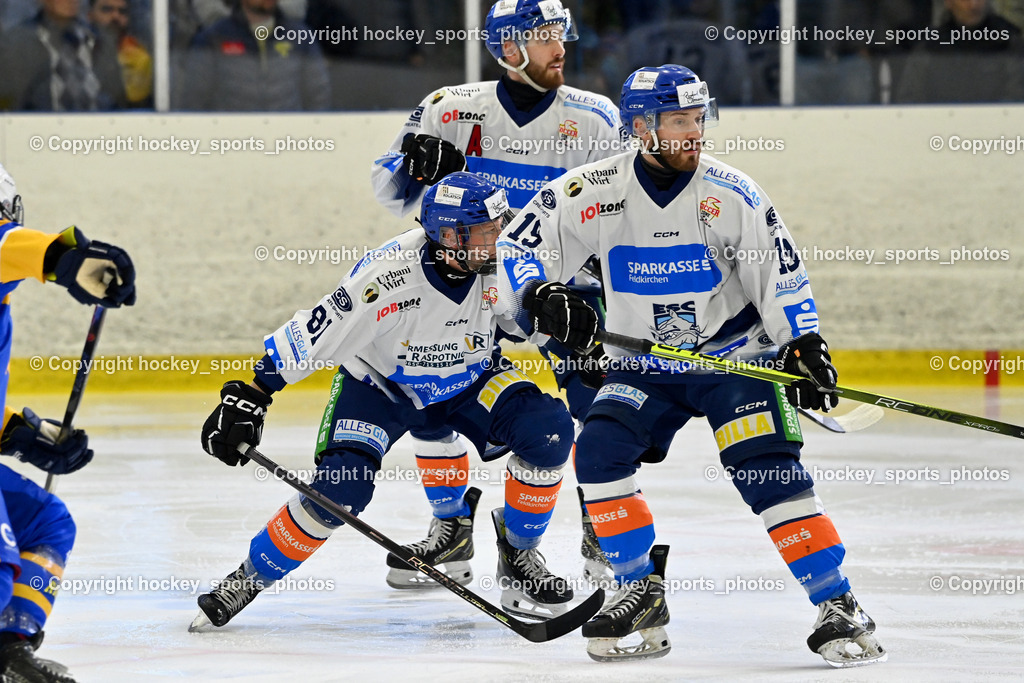 1. EHC Althofen vs. ESC Sparkasse Steindorf  | #19 Friedrich Lukas ESC Steindorf, #81 Cimzar Tadej ESC Steindorf, #61 Friedrich Daniel ESC Steindorf, 1. EHC Althofen vs. ESC Sparkasse Steindorf , 1. EHC Althofen vs. ESC Sparkasse Steindorf  am 08.03.2026 in Althofen (Stadthalle Althofen), Austria, (Photo by Bernd Stefan)