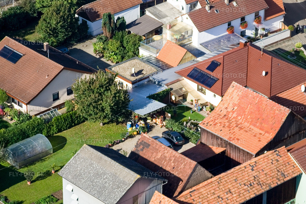 Luftbild: Brehmstr im Ortsteil Minderslachen in Kandel im Bundesland Rheinland-Pfalz in Deutschland. Foto: IMG_4239.jpg vom 08.10.2006 durch Werner Riehm/FLY-FOTO.de