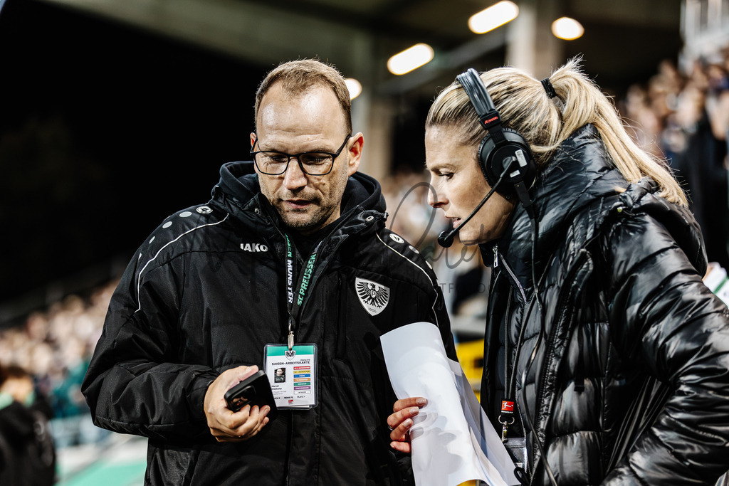 2. Bundesliga, Saison 2024/25, 7. Spieltag: SC Preußen Münster - FC Schalke 04 | Münster, 28.09.2024: 2. Bundesliga, 7. Spieltag, SC Preußen Münster gegen FC Schalke 04 im LVM-Preußenstadion in Münster. Foto: sportfotografie.ms | Markus Paletta - Realisiert mit Pictrs.com