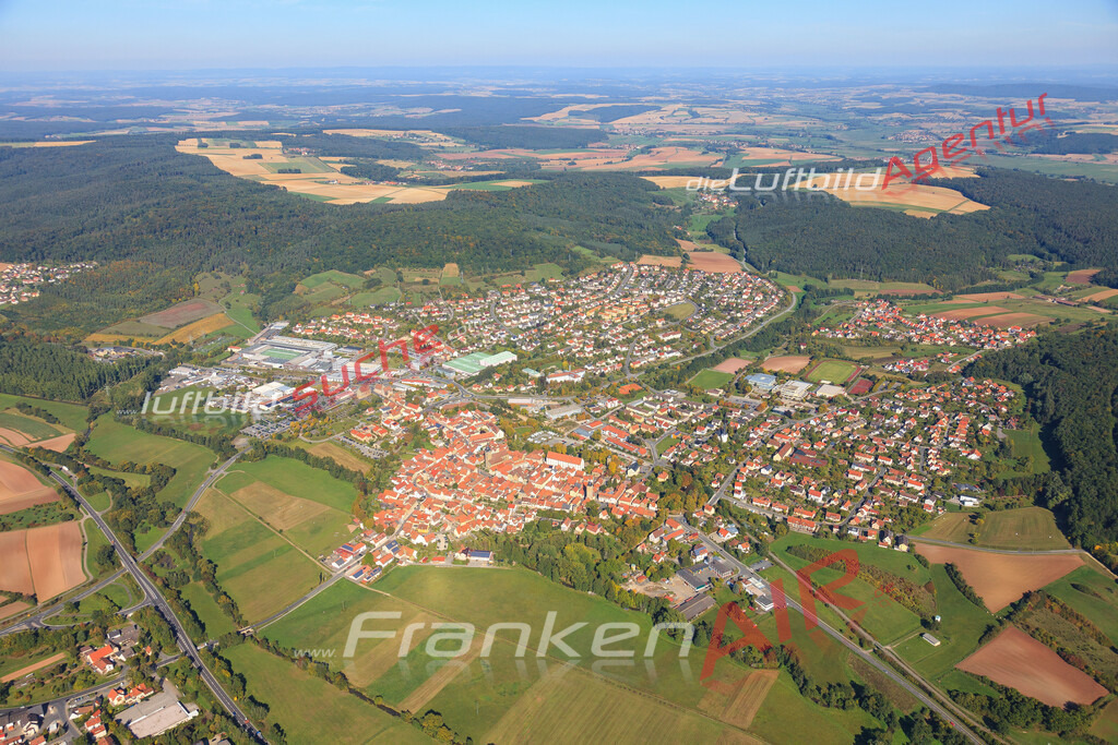 Luftbild von Sandhof Ebern - Luftaufnahme wurde 2015 von https://frankenair.de mittels Flugzeug (keine Drohne) erstellt - die Geschenkidee