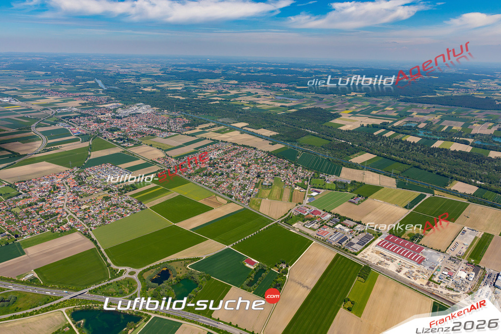 Das Luftbild der Stadt Meitingen wurde 2021 vom Flugzeug heraus erstellt (keine Drohne) Aufnahmehöhe ca.450 Meter- hohe Bildauflösung und Druck-Qualität garantiert!