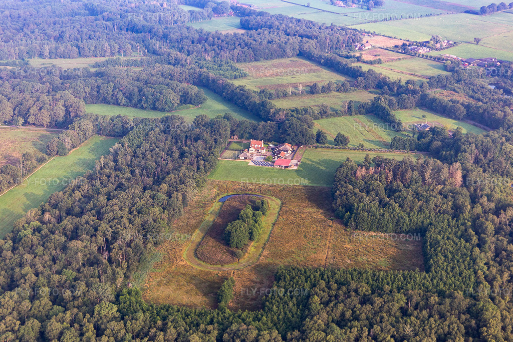 Aerial view: View of the town in Haaksbergen in the state Overijssel, Netherlands. – Photo: IMG_008204.jpg taken on 07/18/2020 by Werner Riehm/FLY-FOTO.com – Resolution of the original: 5472 x 3648 px