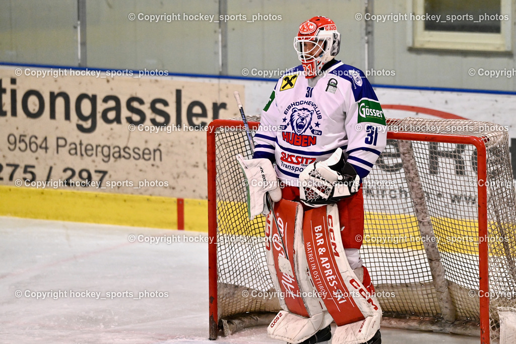 ESC Sparkasse STEINDORF vs. UECR Huben | #31 Sicher Michael UECR EISBÄREN HUBEN, ESC Sparkasse STEINDORF vs. UECR Huben, ESC Sparkasse STEINDORF vs. UECR Huben am 30.01.2026 in Steindorf (Ossiachersee Halle), Austria, (Photo by Bernd Stefan)