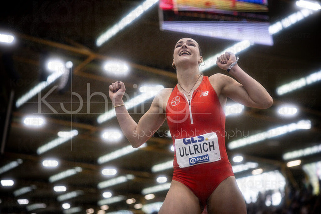 Deutsche Leichtathletik-Hallenmeisterschaften; Dortmund, 28.02.2026 | Sophie Ullrich (TSV Bayer 04 Leverkusen, 413)rich+; Deutsche Leichtathletik-Hallenmeisterschaften am 28.02.2026 in der Helmut-Körnig-Halle in Dortmund. 