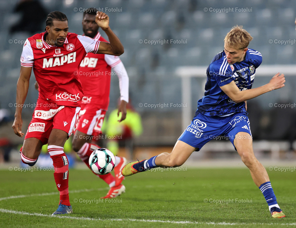 A_LUI_14032026_08 | SPORT,FUSSBALL,ADMIRAL BUNDESLIGA GAK-RZ PELLETS WAC 14.03.2026 IM BILD: DONOVAN PINES  (GAK) UND ERIK KOJZEK(WAC) FOTO:FOTOLUI/MW
