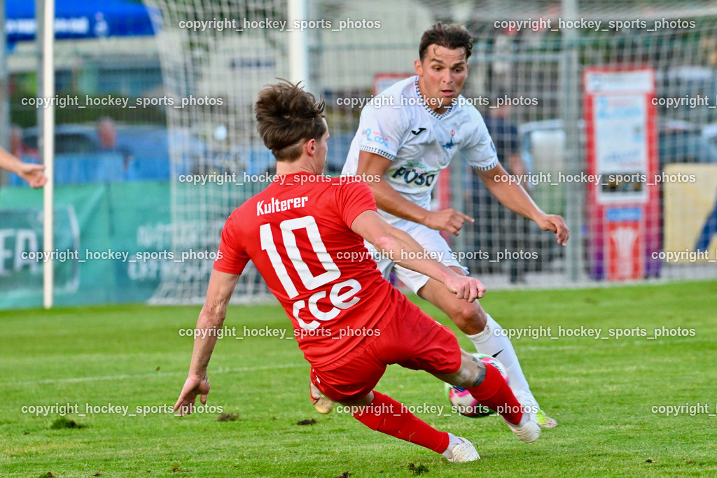 SAK vs. SC St. Veit | #91 Raphael Kulterer SC St. Veit, #9 Luka Gajic SAK, SAK vs. SC St. Veit, SAK vs. SC St. Veit am 19.09.2025 in Klagenfurt (Sportpark Welzenegg), Austria, (Photo by Bernd Stefan)