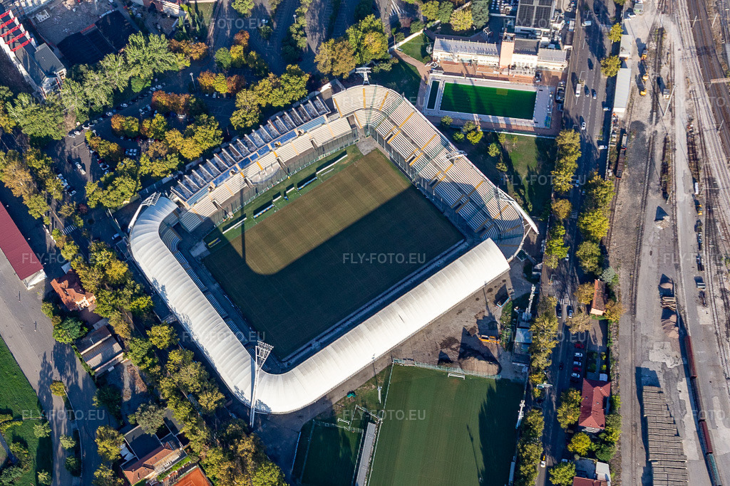 Vue aérienne: Stade Alberto Braglia du Modena Football Club sr à Modena dans le département Modena, Italie. Photo: IMG_134866.jpg prise le 20/09/2022 par Werner Riehm/FLY-FOTO.euRésolution de l'original: 3159 x 2106 px